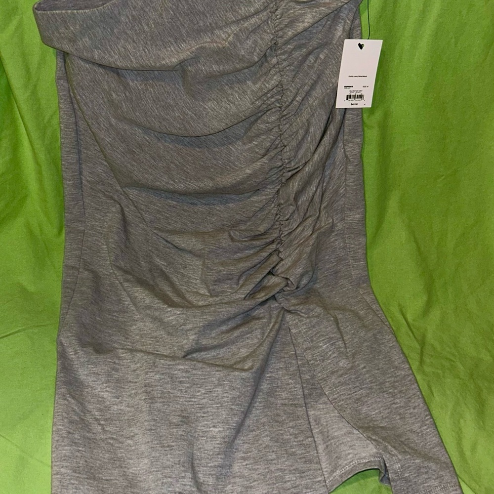 Nine West Gray Ruched Skirt NEW size medium